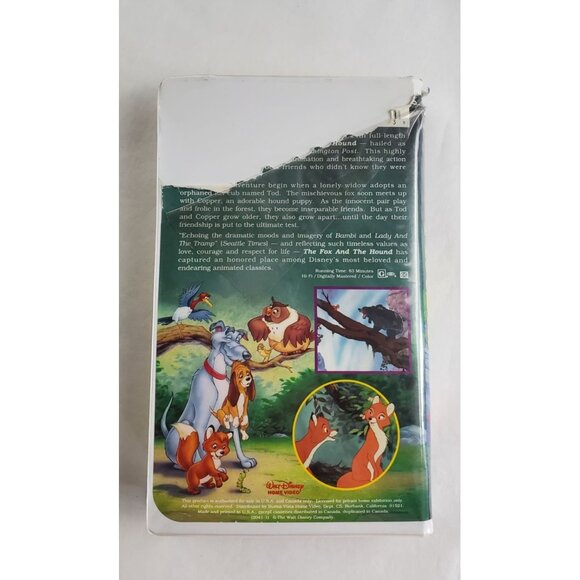 The Fox And The Hound VHS Tape 2041 - Walt Disney Black Diamond Edition RARE - Picture 2 of 6